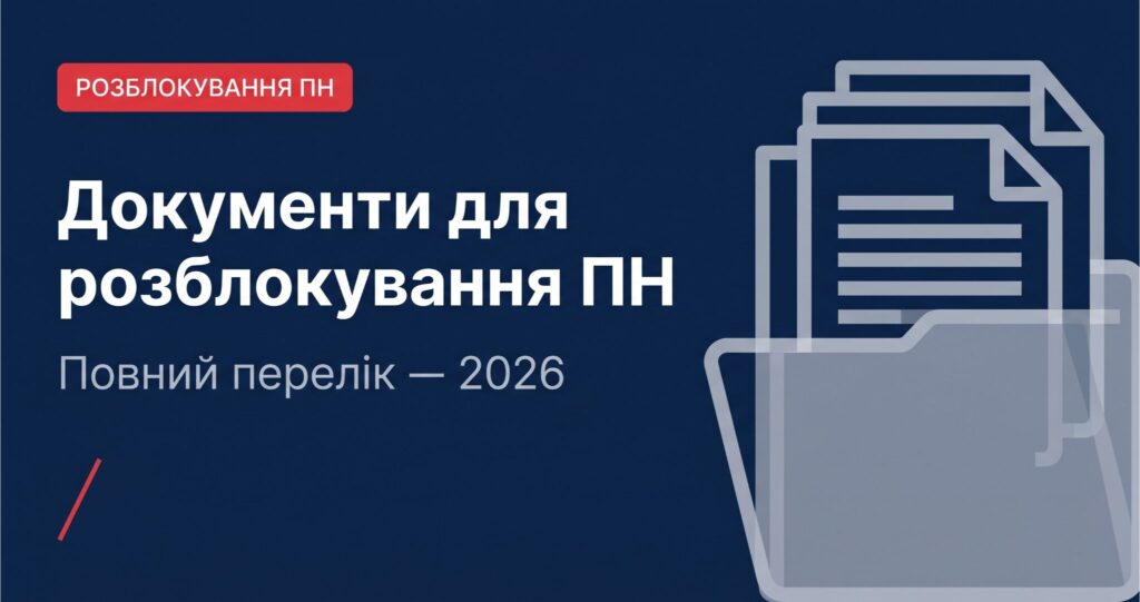 документи для розблокування податкової накладної 2026 — повний перелік