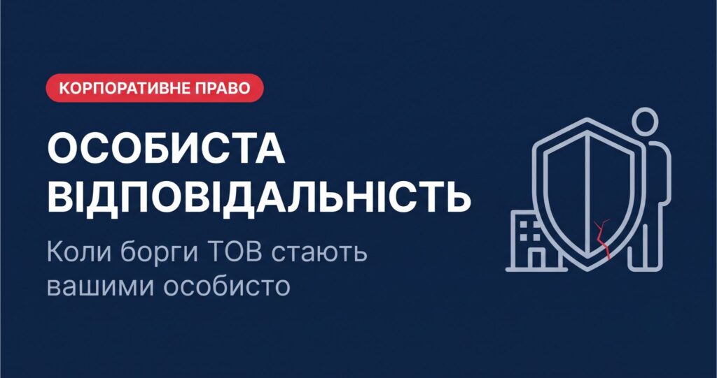 особиста відповідальність за борги тов